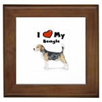 I Love My Beagle Framed Tile