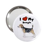 I Love My Beagle 2.25  Handbag Mirror