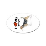 I Love My Beagle Sticker (Oval)