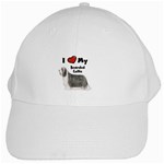 I Love My Bearded Collie White Cap