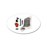 I Love My Bearded Collie Sticker (Oval)