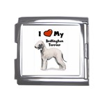 I Love My Bedlington Terrier Mega Link Italian Charm (18mm)