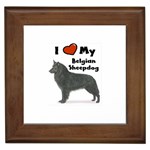 I Love My Belgian Sheepdog Framed Tile