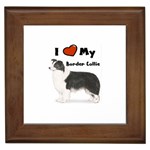 I Love My Border Collie Framed Tile