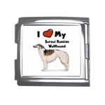 I Love My Borzoi Russian Wolfhound Mega Link Italian Charm (18mm)