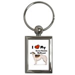 I Love My Borzoi Russian Wolfhound Key Chain (Rectangle)