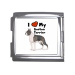 I Love My Boston Terrier Mega Link Italian Charm (18mm)