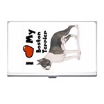 I Love My Boston Terrier Business Card Holder