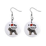 I Love My Bouvier des Flandres 1  Button Earrings