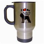 I Love My Bouvier des Flandres Travel Mug (Silver Gray)