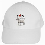 I Love My Bull Terrier White Cap