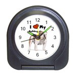 I Love My Bulldog Travel Alarm Clock