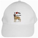 I Love My Bullmastiff White Cap