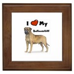 I Love My Bullmastiff Framed Tile