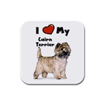 I Love My Cairn Terrier Rubber Square Coaster (4 pack)