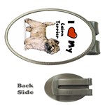 I Love My Cairn Terrier Money Clip (Oval)