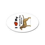 I Love My Chesapeake Bay Retriever Sticker (Oval)