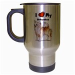 I Love My Chihuahua Travel Mug (Silver Gray)