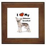 I Love My Chinese Crested Framed Tile