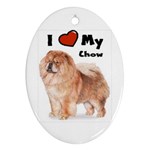 I Love My Chow Chow Ornament (Oval)