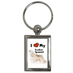 I Love My Cocker Spaniel Key Chain (Rectangle)