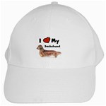 I Love My Dachshund White Cap