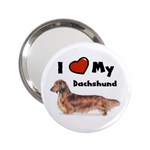 I Love My Dachshund 2.25  Handbag Mirror