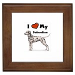 I Love My Dalmatian Framed Tile