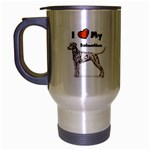 I Love My Dalmatian Travel Mug (Silver Gray)