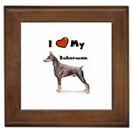 I Love My Doberman Pinscher Framed Tile