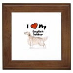 I Love My English Setter Framed Tile