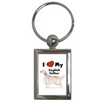 I Love My English Setter Key Chain (Rectangle)