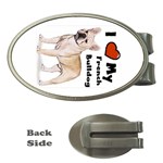 I Love My French Bulldog Money Clip (Oval)