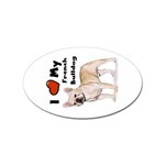 I Love My French Bulldog Sticker (Oval)