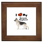 I Love My German Shepherd Framed Tile