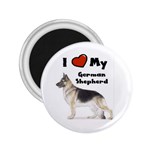 I Love My German Shepherd 2.25  Magnet