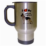 I Love My German Shepherd Travel Mug (Silver Gray)