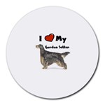 I Love My Gordon Setter Round Mousepad