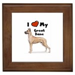 I Love My Great Dane Framed Tile