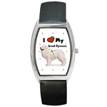 I Love My Great Pyrenees Barrel Style Metal Watch