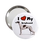 I Love My Greyhound 2.25  Handbag Mirror