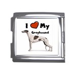 I Love My Greyhound Mega Link Italian Charm (18mm)