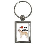 I Love My Irish Wolfhound Key Chain (Rectangle)