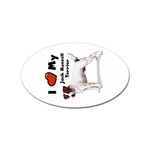 I Love My Jack Russell Terrier Sticker (Oval)