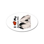 I Love My Japanese Chin Sticker (Oval)