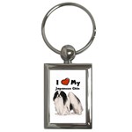 I Love My Japanese Chin Key Chain (Rectangle)