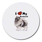 I Love My Keeshond Round Mousepad