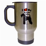 I Love My Kerry Blue Terrier Travel Mug (Silver Gray)