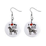 Labrador Retriever Lab 1  Button Earrings