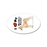 I Love My Miniature Pinscher Sticker (Oval)